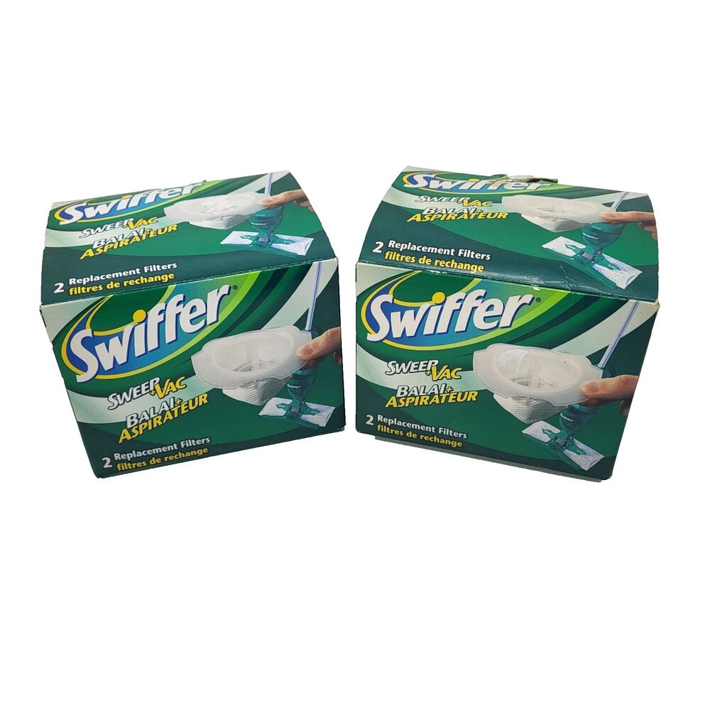 Lot (2) Boxes Swiffer Sweep + Vac Removable Replacement Filters 4 Total
